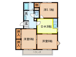 ラフィ－ネ久屋ヶ浦　Aの物件間取画像